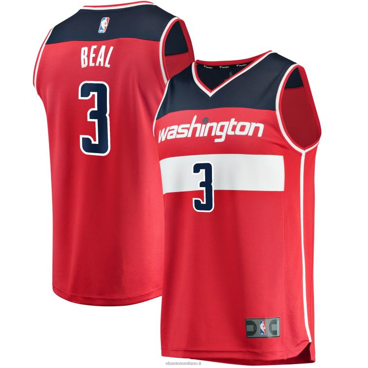 NBA 00F2L2643 Washington Wizards Bradley Beal Maglia giocatore contropiede rosso
