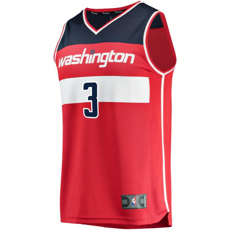 NBA 00F2L2643 Washington Wizards Bradley Beal Maglia giocatore contropiede rosso