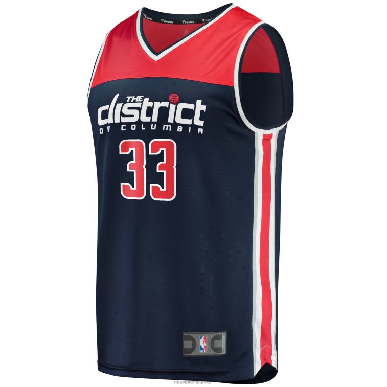 NBA 00F2L2997 Washington Wizards Kyle Kuzma Navy Fast Break Replica Jersey