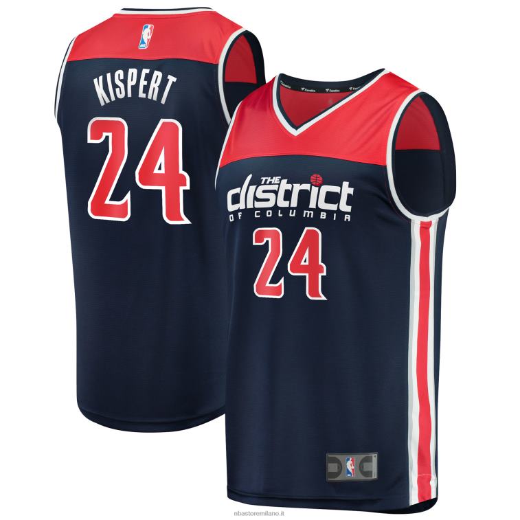 NBA 00F2L3195 Washington Wizards corey kispert maglia replica fast break navy