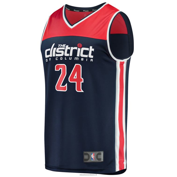 NBA 00F2L3195 Washington Wizards corey kispert maglia replica fast break navy