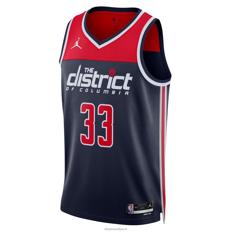 NBA 00F2L3926 Washington Wizards Kyle Kuzma Jordan marca maglia swingman navy