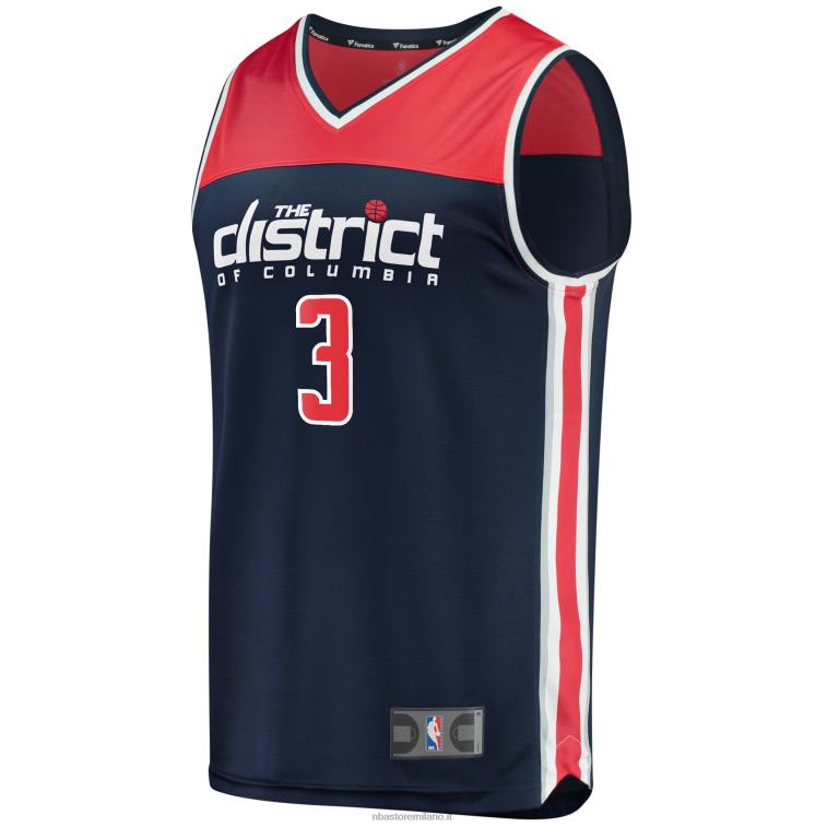NBA 00F2L526 Washington Wizards Bradley Beal Navy Fast Break giocatore maglia