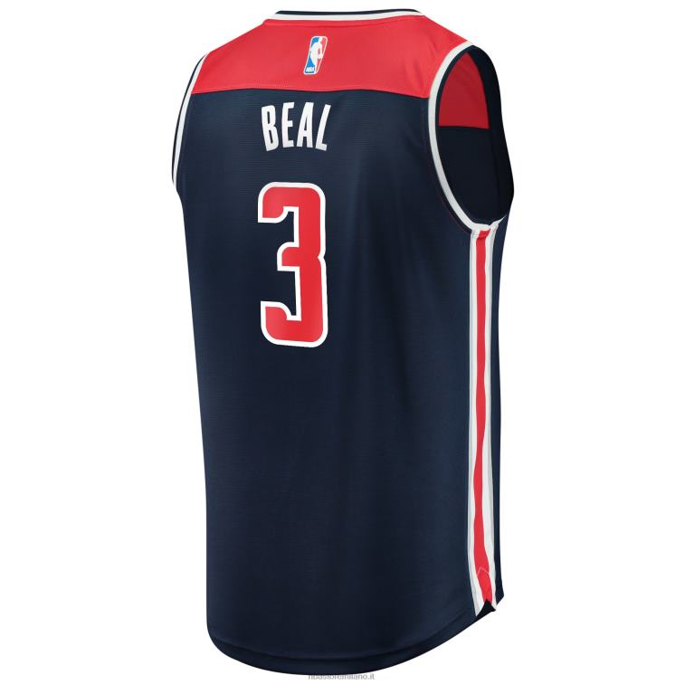 NBA 00F2L526 Washington Wizards Bradley Beal Navy Fast Break giocatore maglia