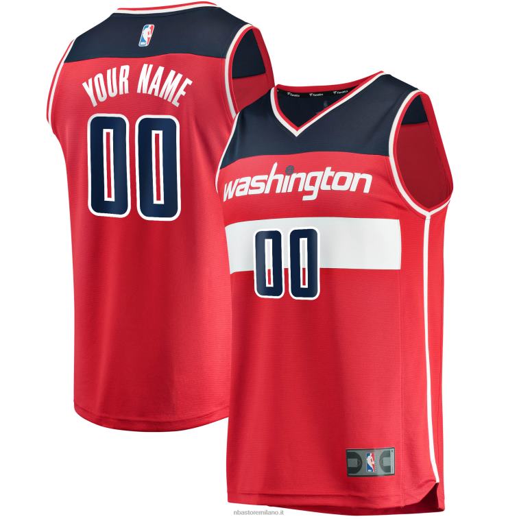 NBA 00F2L5814 maglia replica personalizzata dei Washington Wizards Red Fast Break