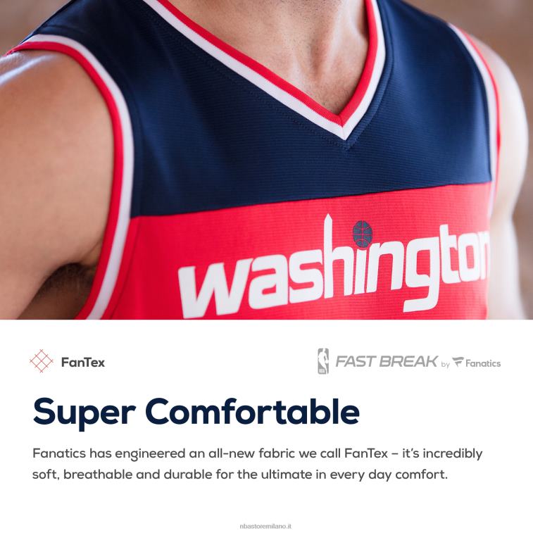 NBA 00F2L5814 maglia replica personalizzata dei Washington Wizards Red Fast Break