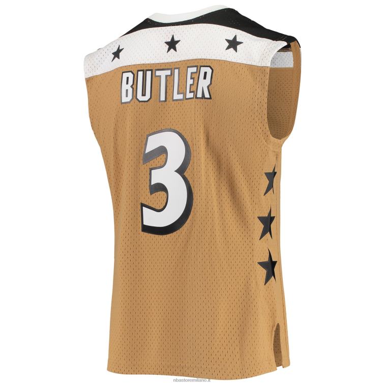 NBA 00F2L6293 maglia swingman dei Washington Wizards Caron Butler Mitchell & Ness Gold Hardwood Classics