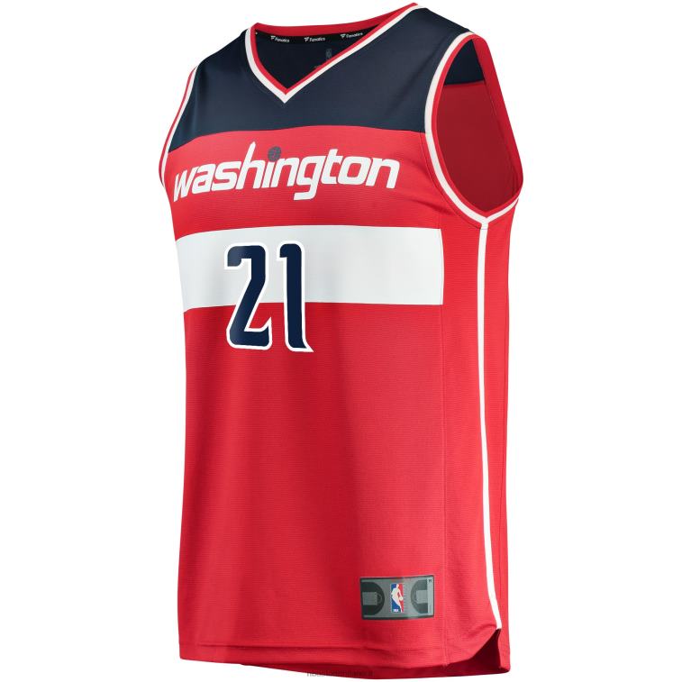 NBA 00F2L7740 Washington Wizards daniel gafford maglia replica fast break rossa