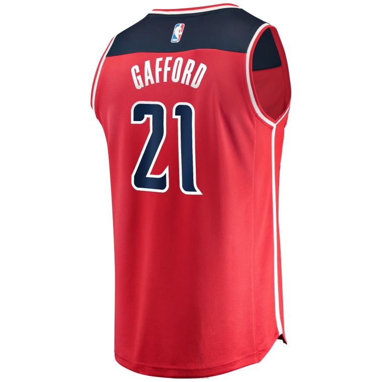 NBA 00F2L7740 Washington Wizards daniel gafford maglia replica fast break rossa