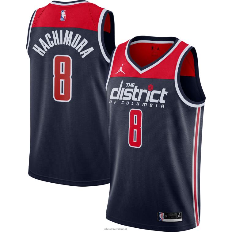 NBA 00F2L7827 Washington Wizards Rui Hachimura Jordan marca maglia da giocatore Swingman Navy