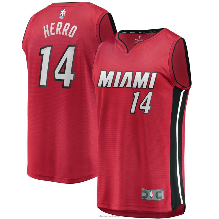 NBA 00F2L2128 miami heat tyler herro maglia rossa fast break replica