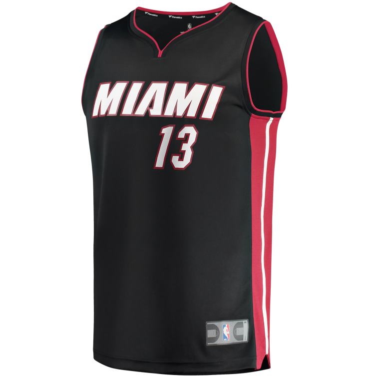 NBA 00F2L2281 Miami heat bam adebayo maglia replica fast break nera