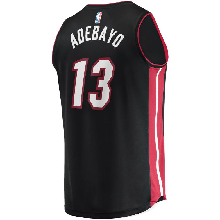 NBA 00F2L2281 Miami heat bam adebayo maglia replica fast break nera