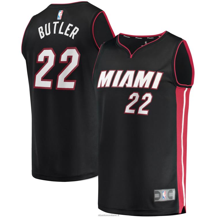 NBA 00F2L277 miami heat jimmy butler maglia replica fast break nera