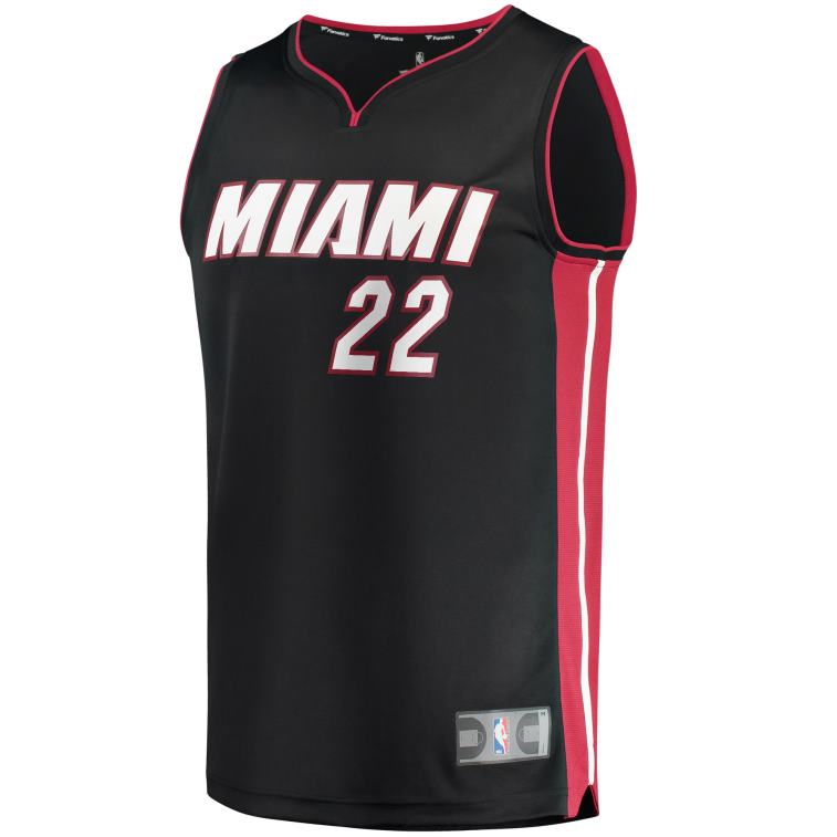 NBA 00F2L277 miami heat jimmy butler maglia replica fast break nera