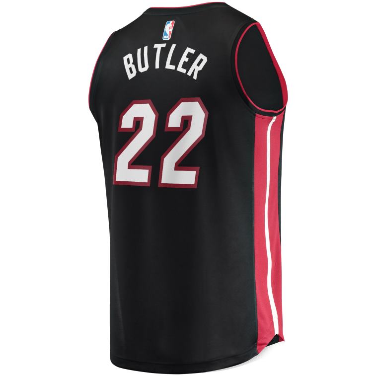 NBA 00F2L277 miami heat jimmy butler maglia replica fast break nera