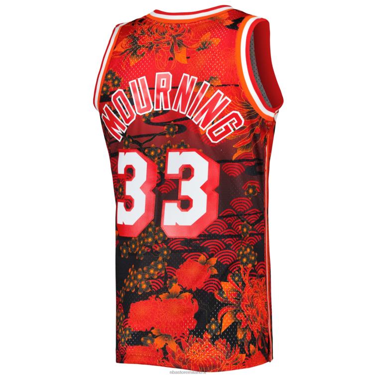 NBA 00F2L3956 miami heat alonzo lutto mitchell & ness red hardwood classics lunar new year swingman jersey