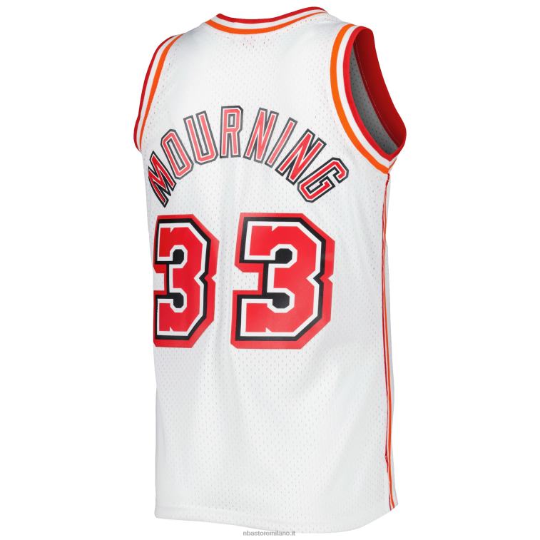 NBA 00F2L5072 mitchell & ness alonzo lutto bianco miami heat hardwood classici maglia swingman