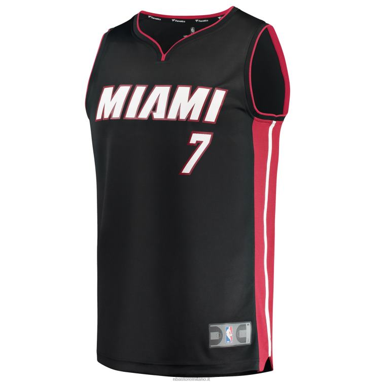 NBA 00F2L6690 Miami Heat Kyle Lowry maglia nera replica fast break