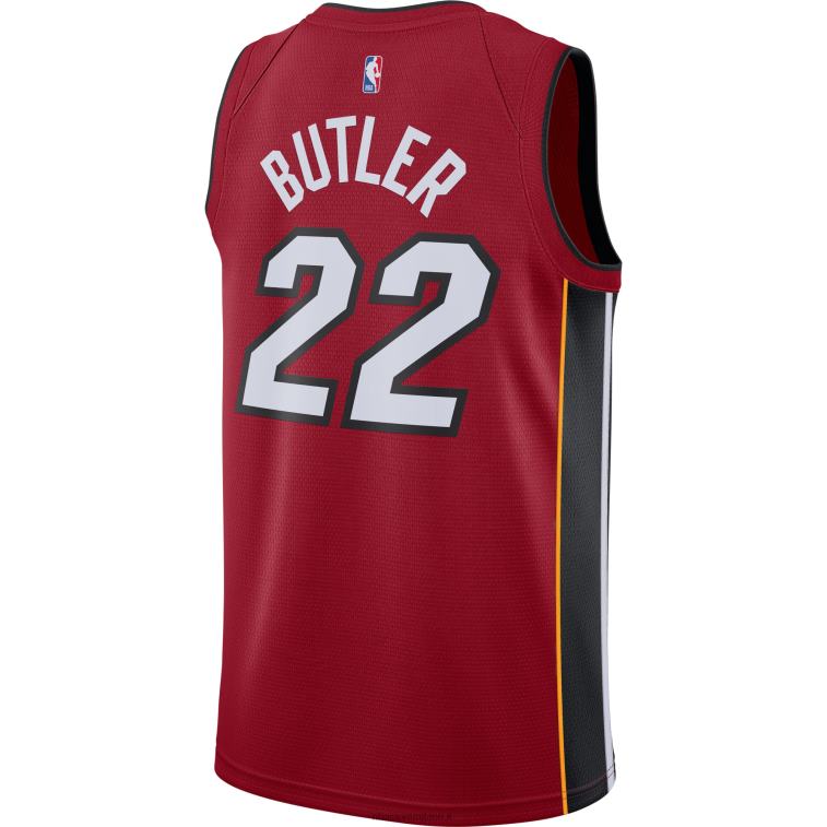 NBA 00F2L7319 miami heat jimmy butler jordan marca maglia rossa swingman