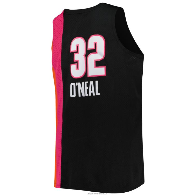 NBA 00F2L8125 miami heat shaquille o\'neal black big & tall hardwood classici maglia swingman