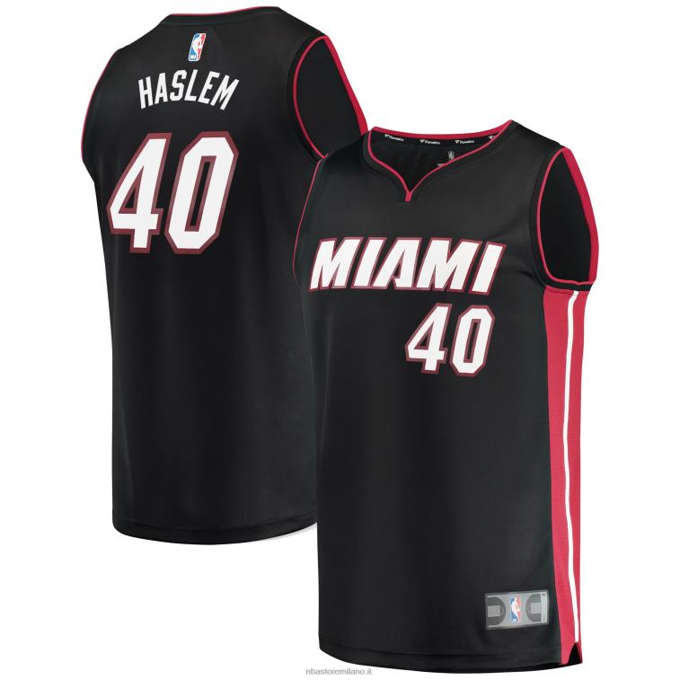 NBA 00F2L842 Miami Heat Udonis Haslem Black Fast Break Replica Maglia Giocatore