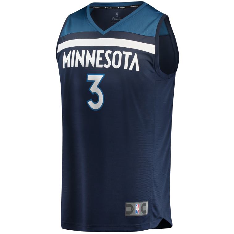 NBA 00F2L1097 maglia minnesota timberwolves jaden mcdaniels navy replica fast break