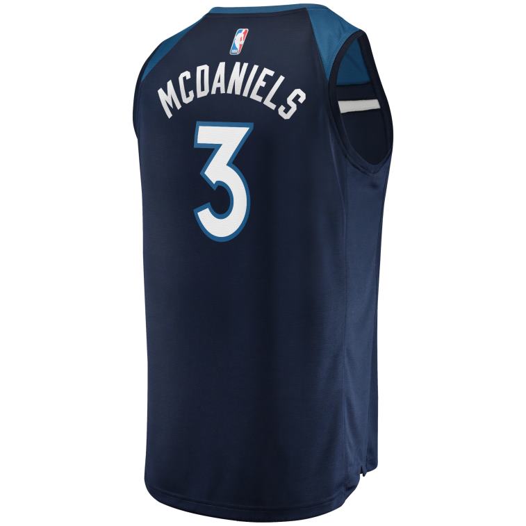 NBA 00F2L1097 maglia minnesota timberwolves jaden mcdaniels navy replica fast break