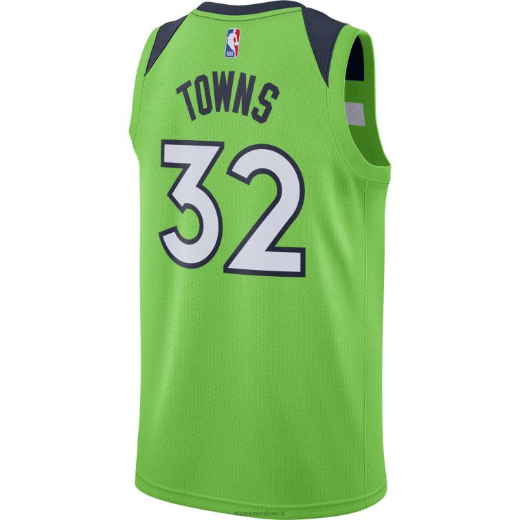 NBA 00F2L11478 Minnesota Timberwolves Karl-Anthony Town Jordan marca maglia swingman verde