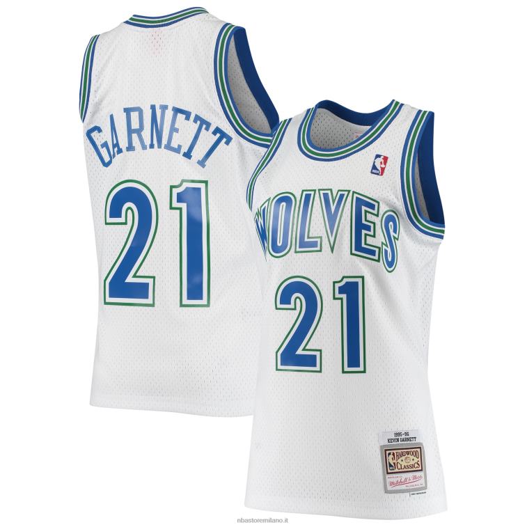 NBA 00F2L1156 Minnesota Timberwolves Kevin Garnett Mitchell & Ness White Hardwood Classics Swingman Jersey