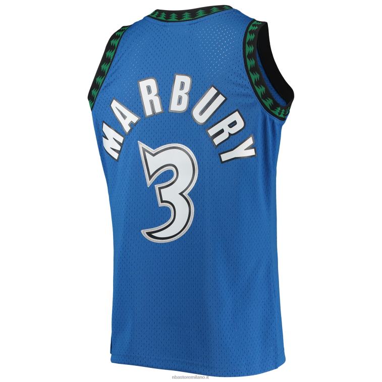 NBA 00F2L2206 Minnesota Timberwolves Stephon Marbury Mitchell & Ness Blue Hardwood Classics Swingman Jersey