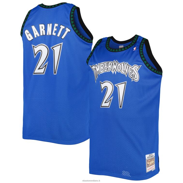 NBA 00F2L2590 minnesota timberwolves kevin garnett blue big & tall hardwood classici maglia swingman