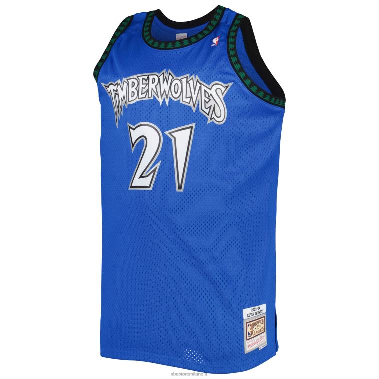 NBA 00F2L2590 minnesota timberwolves kevin garnett blue big & tall hardwood classici maglia swingman