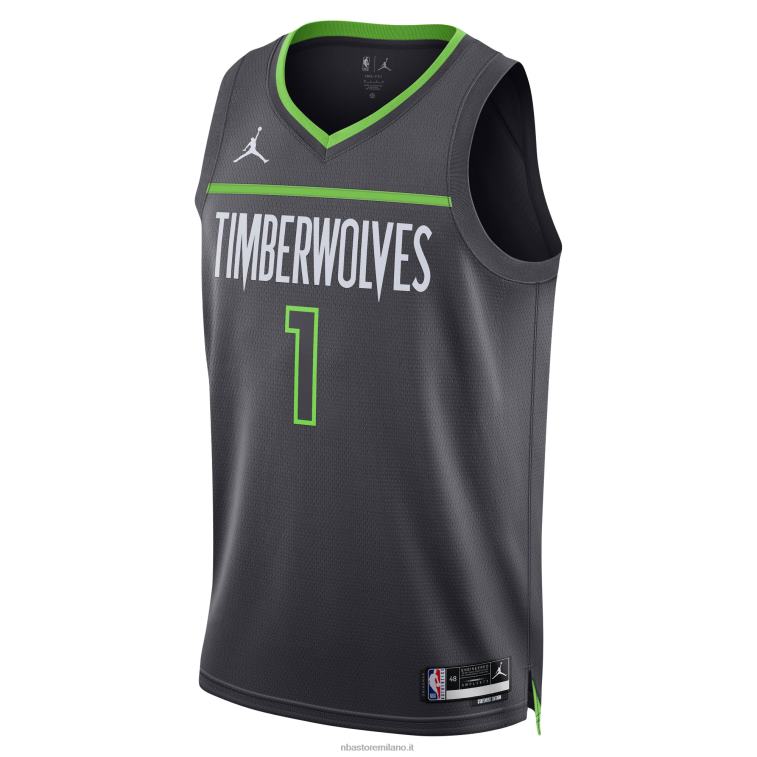NBA 00F2L2723 minnesota timberwolves anthony edwards jordan marca maglia swingman antracite