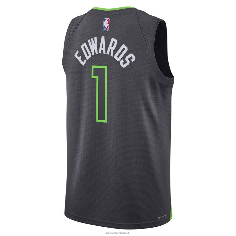 NBA 00F2L2723 minnesota timberwolves anthony edwards jordan marca maglia swingman antracite