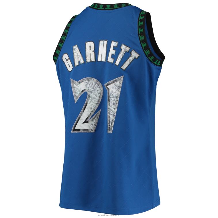 NBA 00F2L2888 Minnesota Timberwolves Kevin Garnett Blue Hardwood Classics 75th Anniversary Diamond Swingman Jersey