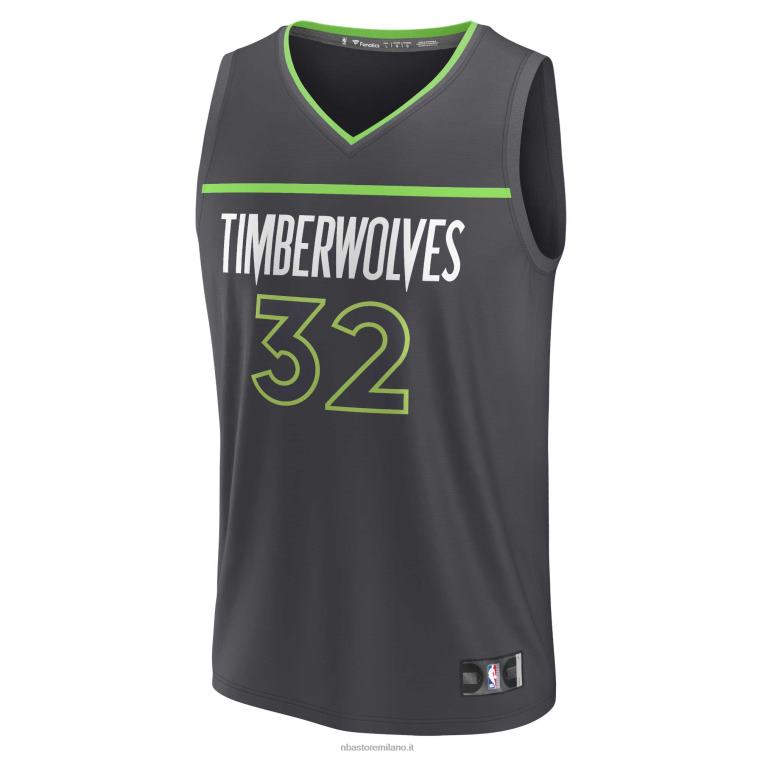 NBA 00F2L4477 Minnesota Timberwolves Karl-Anthony Town antracite maglia replica fast break