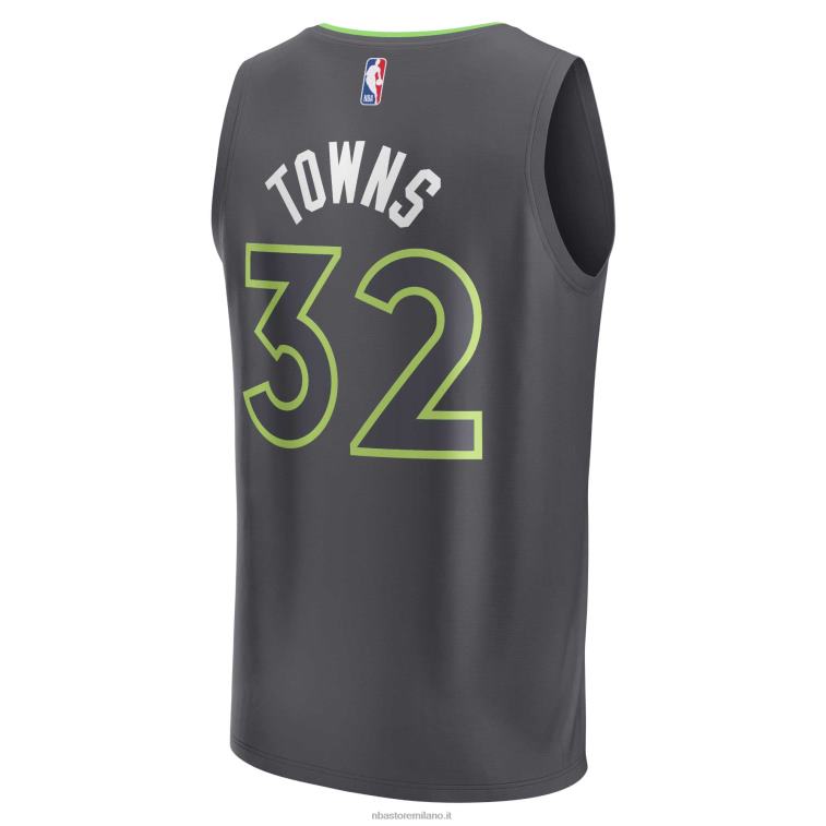 NBA 00F2L4477 Minnesota Timberwolves Karl-Anthony Town antracite maglia replica fast break