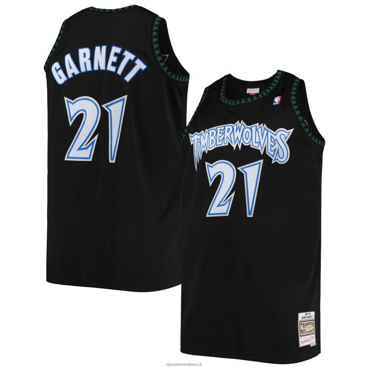 NBA 00F2L498 minnesota timberwolves kevin garnett mitchell & ness black big & tall maglia classica in legno duro