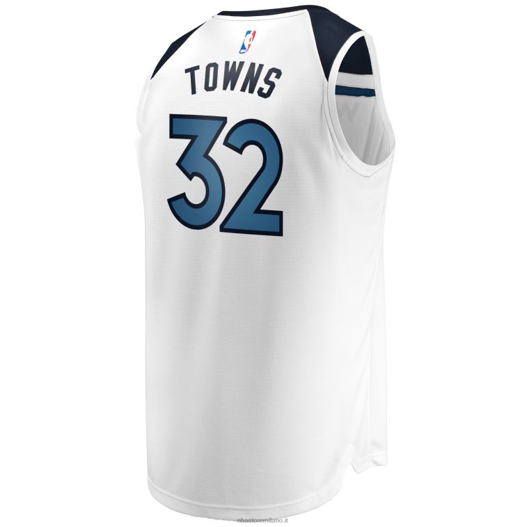 NBA 00F2L6488 Minnesota Timberwolves Karl-Anthony Town Replica maglia bianca fast break