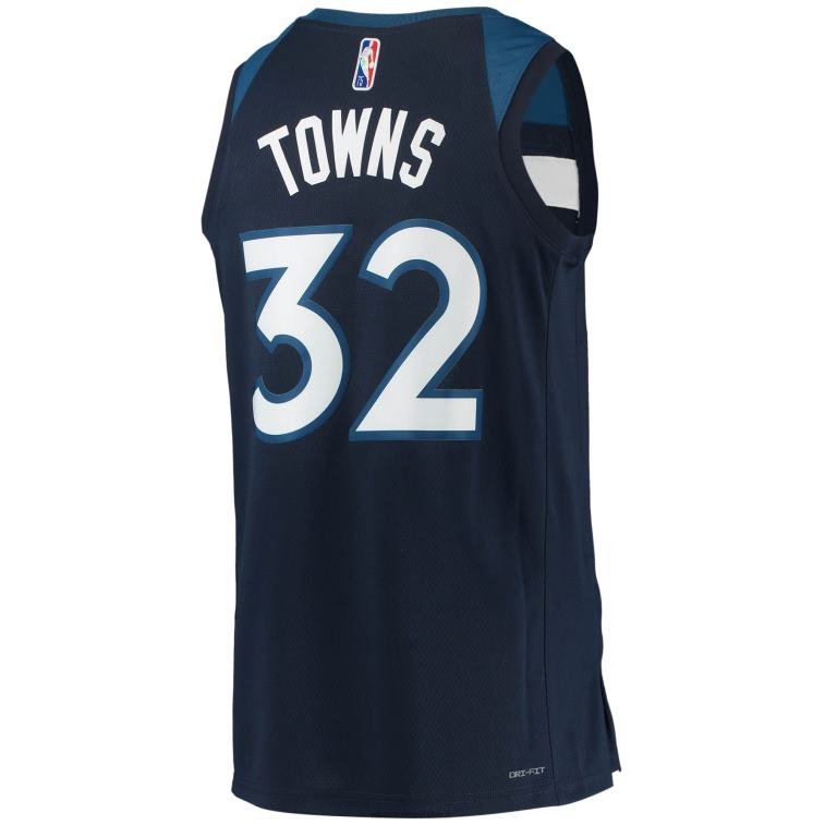 NBA 00F2L7502 Minnesota Timberwolves Karl-Anthony Town Nike Navy Diamond Swingman Jersey