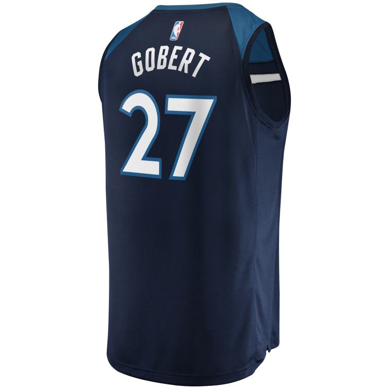 NBA 00F2L7728 Minnesota Timberwolves Rudy Gobert Navy Fast Break Replica Jersey
