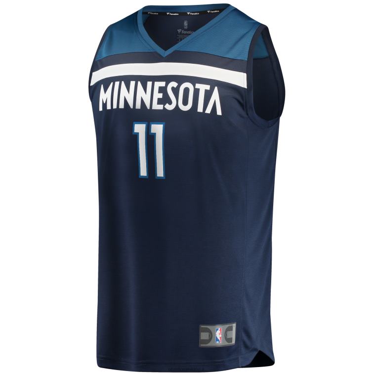 NBA 00F2L7874 Minnesota Timberwolves Naz Reid Navy Fast Break Replica Jersey