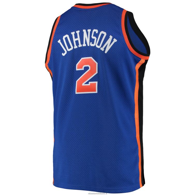 NBA 00F2L1096 maglia swingman larry johnson new york knicks mitchell & ness blue big & tall hardwood classics