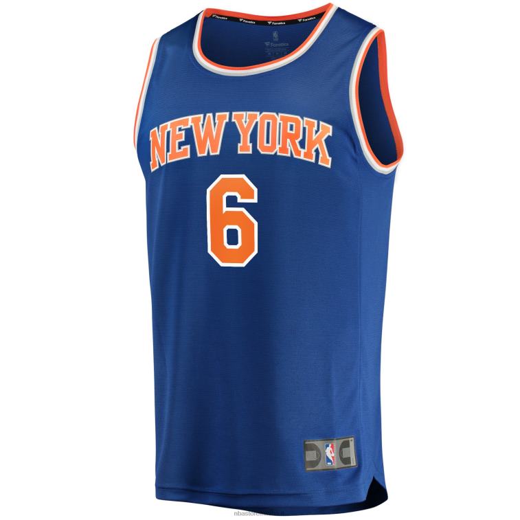 NBA 00F2L1693 New York Knicks Quentin Grimes maglia replica fast break blu
