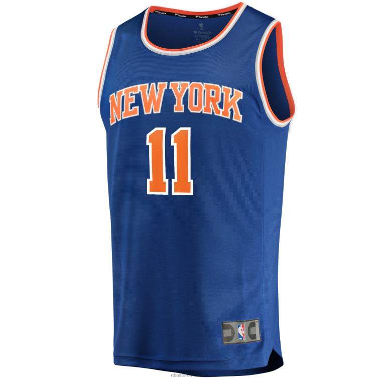 NBA 00F2L18 New York Knicks Jalen Brunson maglia replica fast break blu
