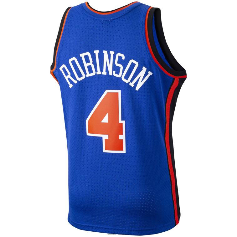NBA 00F2L2027 new york knicks nate robinson mitchell & ness blue hardwood classics maglia da giocatore swingman