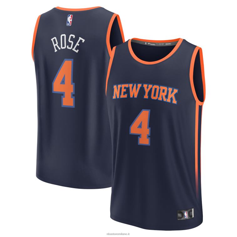 NBA 00F2L2111 New York Knicks derrick rose navy maglia replica fast break