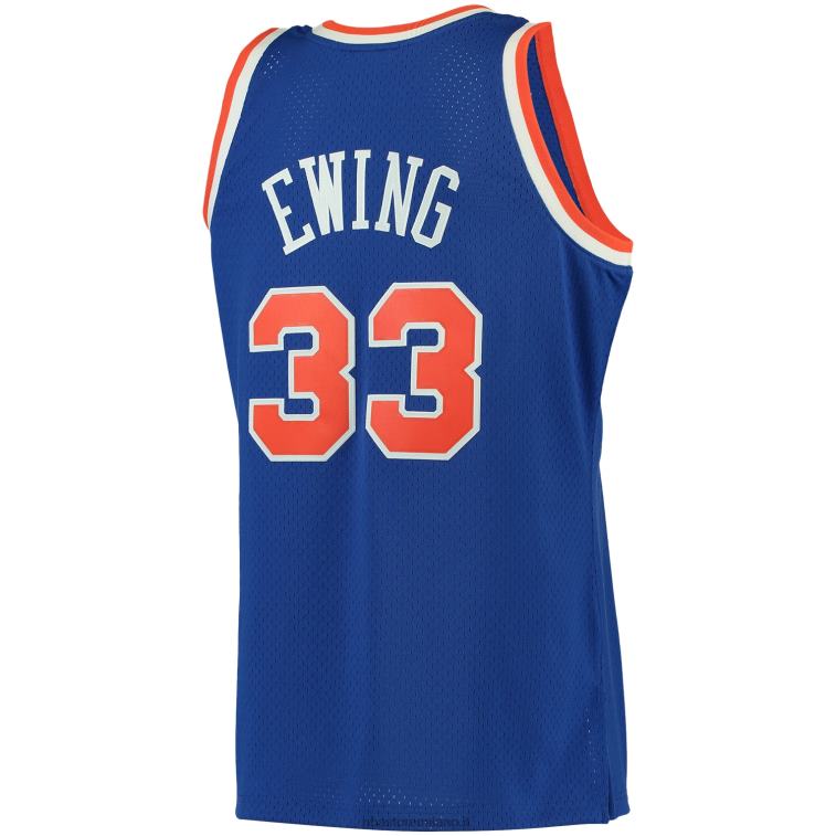 NBA 00F2L240 new york knicks patrick ewing mitchell & ness maglia blu big & tall hardwood classics