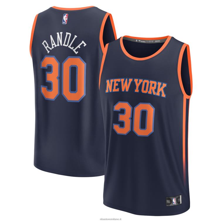 NBA 00F2L257 New York Knicks Julius Randle Navy Replica Fast Break Maglia
